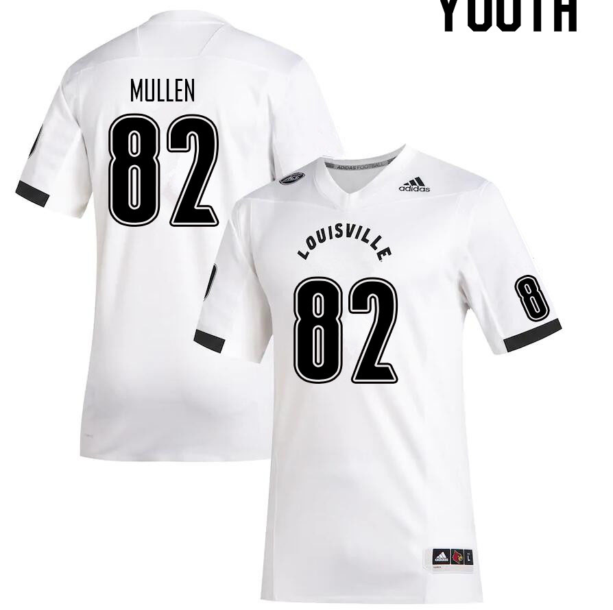 Youth #82 Victor Mullen Louisville Cardinals College Football Jerseys Sale-White - Click Image to Close